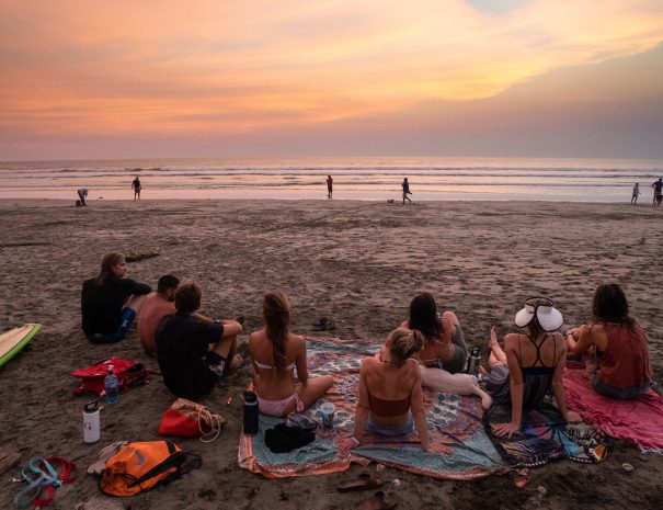 friends at sunset